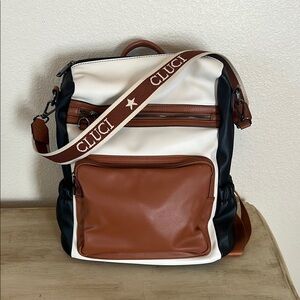 Brown and White Women’s Every Day Backpack Bag